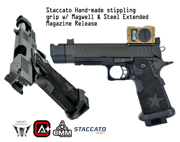 Army Armament Deluxe Ver. Licensed Staccato P Comp 2011 Airsoft Gas Blowback Pistol