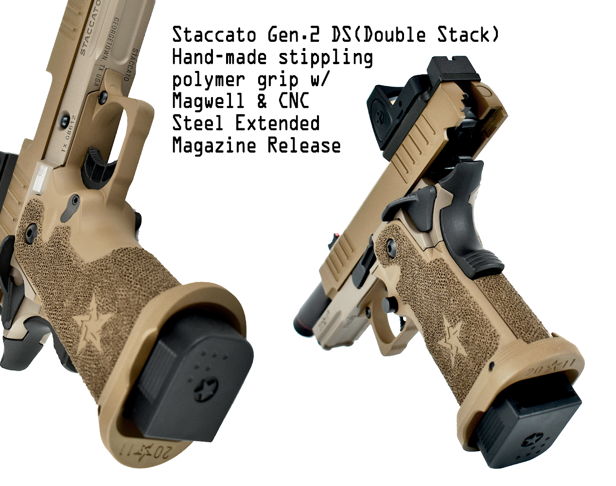 Army Armament Deluxe Ver. Licensed Staccato C2 2011 Airsoft Gas Blowback Pistol - FDE