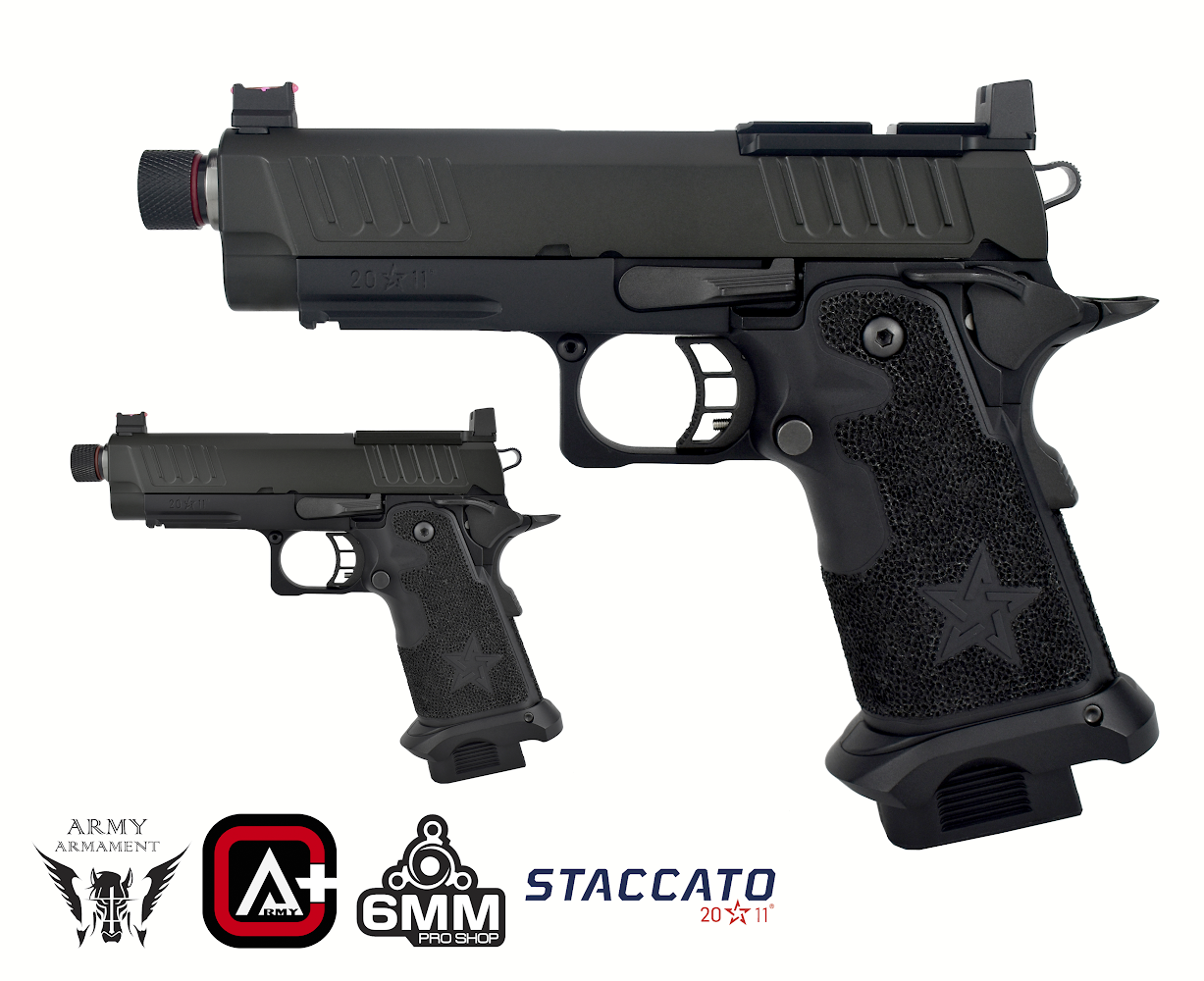 Army Armament Deluxe Ver. Licensed Staccato C2 2011 Airsoft Gas Blowback Pistol