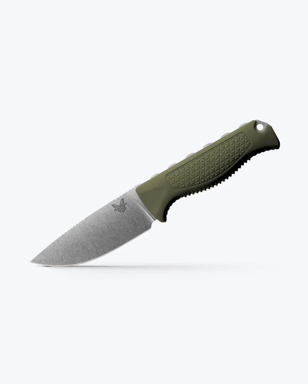 Benchmade Steep Country Fixed Blade Knife – S30V Blade, Olive Handle, Orange Hard Case, BM15006-01 | Benchmade USA