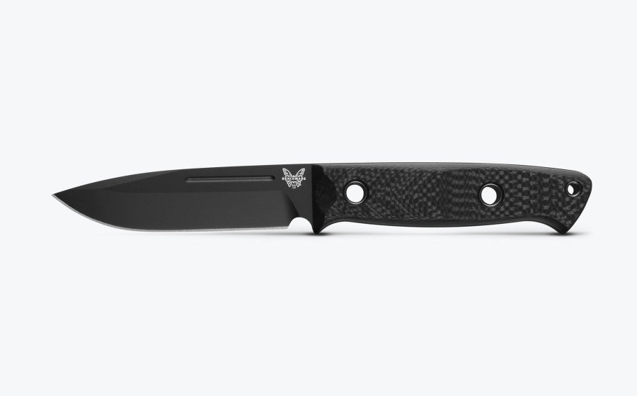 Benchmade 163BK Bushcrafter 2024 Fixed Blade Knife w/ Carbon Fiber Handle & CPM Cruwear Blade | Benchmade USA