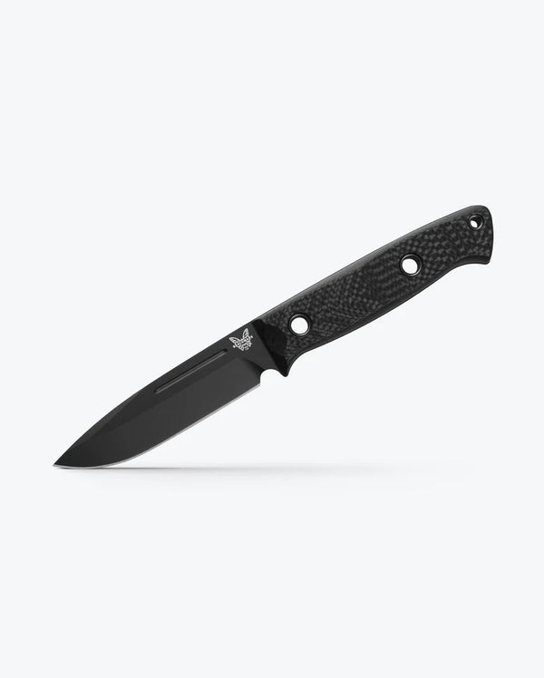Benchmade 163BK Bushcrafter 2024 Fixed Blade Knife w/ Carbon Fiber Handle & CPM Cruwear Blade | Benchmade USA