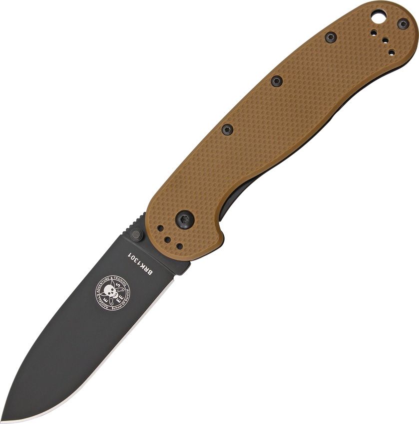 ESEE x BRK Avispa Framelock Folding Knife – Black D2 Blade w/ Brown FRN Handle | ESEE