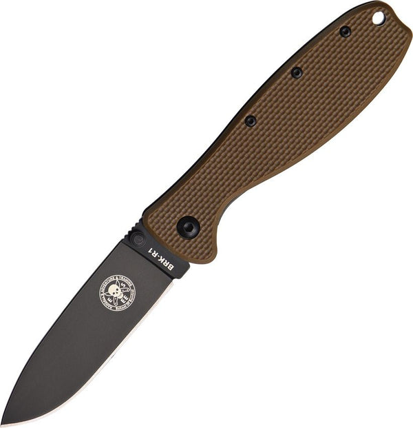 ESEE Zancudo Framelock Folding Knife – Black D2 Blade w/  Brown Handle | ESEE