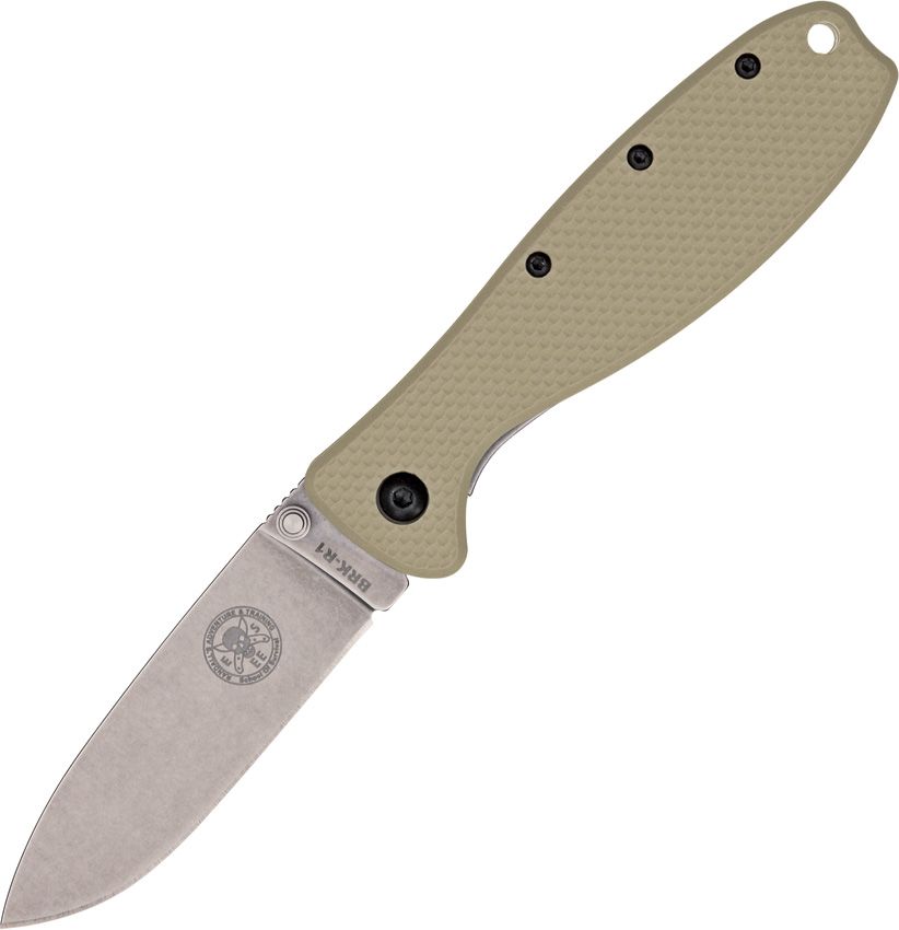 ESEE Zancudo Framelock Folding Knife – Stonewashed D2 Blade w/  Tan Handle | ESEE