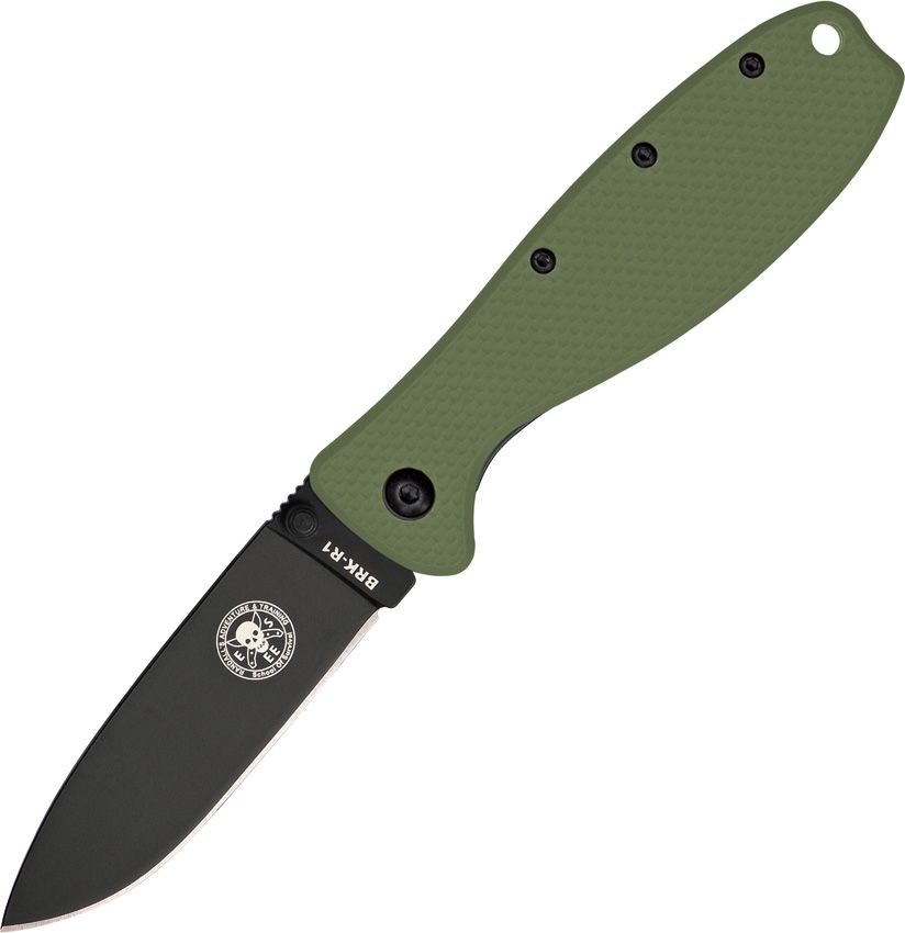 ESEE Zancudo Framelock Folding Knife – Black D2 Blade w/ OD Green Handle | ESEE