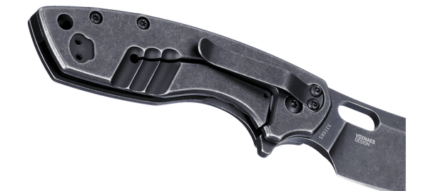 CRKT 5315KS Large Pilar Frame Lock Folding Knife – Black Stonewash | CRKT