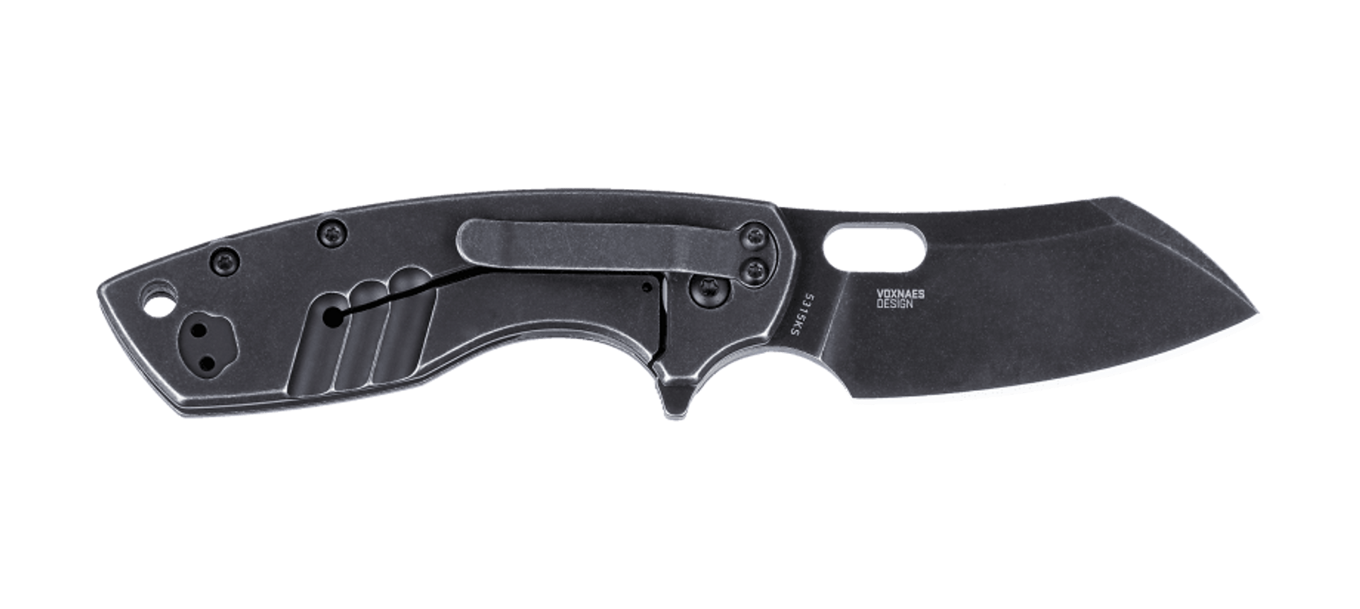 CRKT 5315KS Large Pilar Frame Lock Folding Knife – Black Stonewash | CRKT