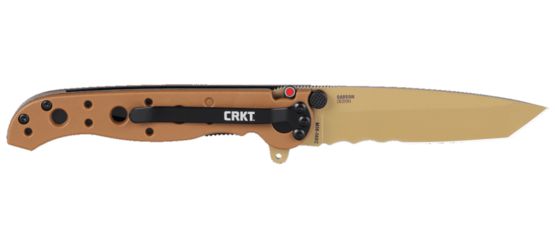 CRKT M16-10DZ D2 Tanto Folding Knife w/ Veff Serration – Desert Tan | CRKT