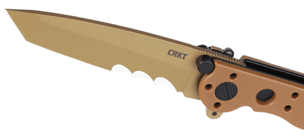 CRKT M16-10DZ D2 Tanto Folding Knife w/ Veff Serration – Desert Tan | CRKT