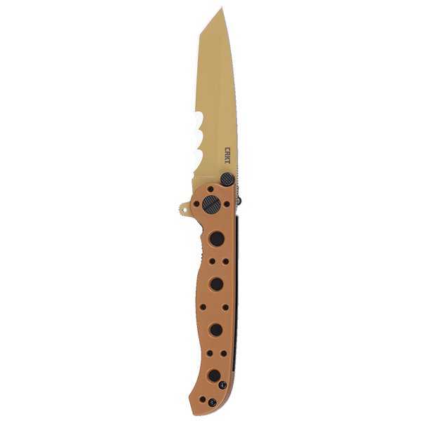 CRKT M16-10DZ D2 Tanto Folding Knife w/ Veff Serration – Desert Tan | CRKT