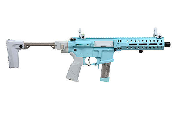 G&G FAR-9 Compact Tri-Fold PCC Airsoft AEG Rifle – Macaron Blue | G&G