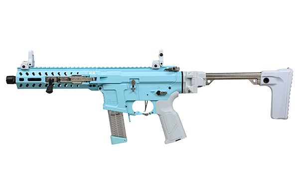 G&G FAR-9 Compact Tri-Fold PCC Airsoft AEG Rifle – Macaron Blue | G&G