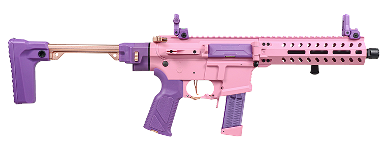 G&G FAR-9 Compact Tri-Fold PCC Airsoft AEG Rifle – Pink | G&G