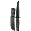 Ka-Bar 1254 Short Tanto Fixed Blade Combat Knife – Black, Leather Sheath | Ka-Bar