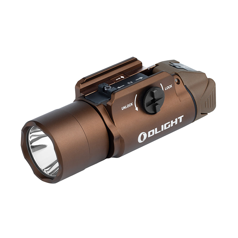 Olight PL Turbo Tactical Pistol Flashlight w/ Spotlight and Floodlight – Desert Tan 800 Lumens | Olight