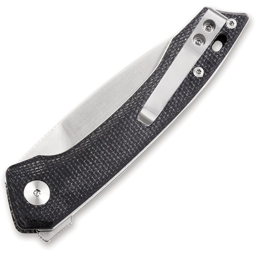 QSP Knives Leopard Flipper Folding Knife – Black Micarta | QSP Knives