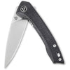 QSP Knives Leopard Flipper Folding Knife – Black Micarta | QSP Knives