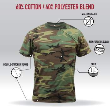 Camo T-Shirt - Woodland Camo | Rothco