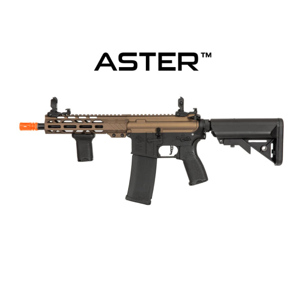 Specna Arms E25 EDGE 2.0 Airsoft Carbine w/ Gate Aster – Two Tone Bronze