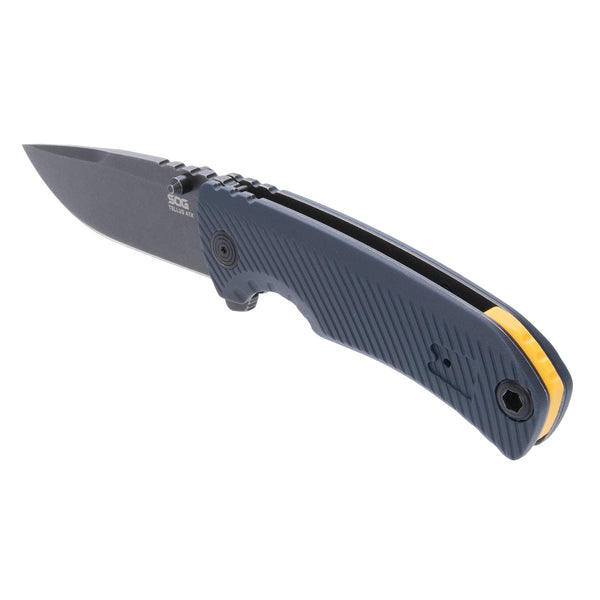 SOG Tellus ATK Flipper Folding Knife – Squid Ink & Yellow | SOG Knives