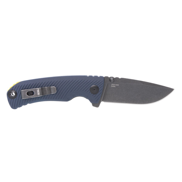 SOG Tellus ATK Flipper Folding Knife – Squid Ink & Yellow | SOG Knives