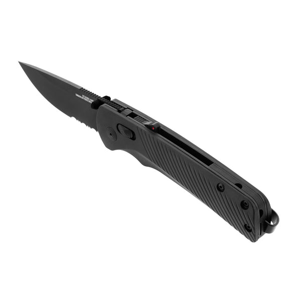 SOG Flash AT Assisted Folding Knife – Blackout Serrated w/ D2 Steel | SOG Knives