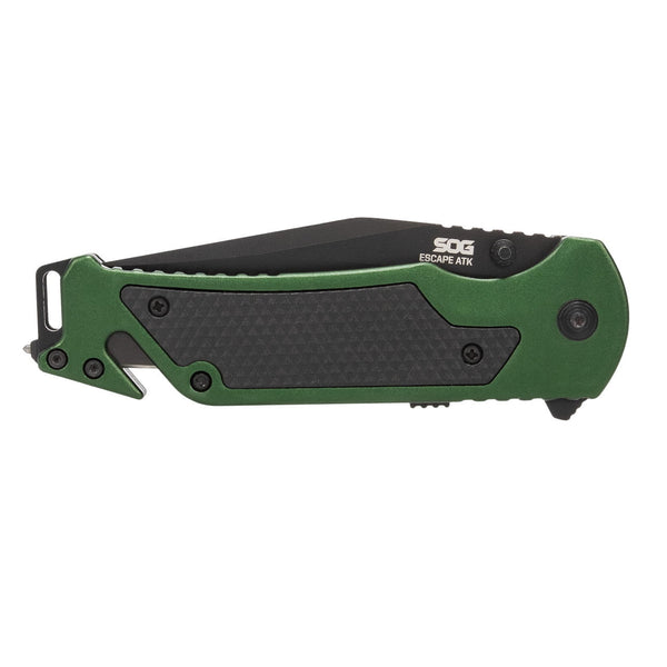 SOG Escape ATK 2.0 Assisted Rescue Folding Knife – Green/Black | SOG Knives