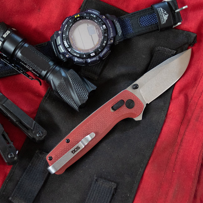 SOG Terminus XR Folding Knife – Crimson w/ D2 Steel | SOG Knives