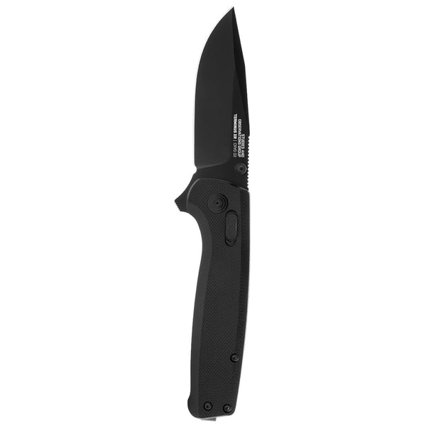 SOG Terminus XR Flipper Folding Knife – G10 Handle w/ D2 Steel, Black