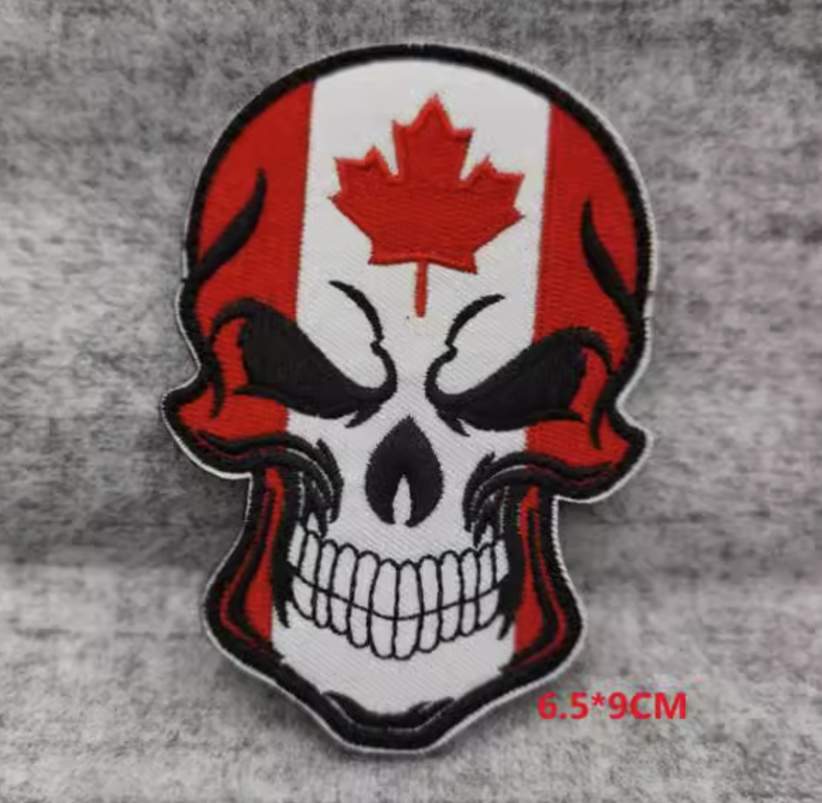 Canadian Flag Punisher Velcro Patch - Red | ACM