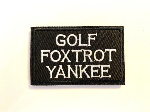 "Golf Foxtrot Yankee" Velcro Patch | ACM