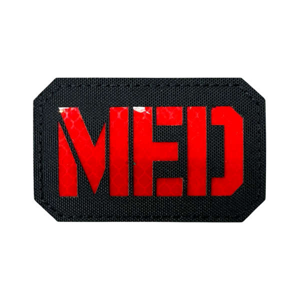 "MED" Medic Reflective Velcro Patch - Red & Black | ACM