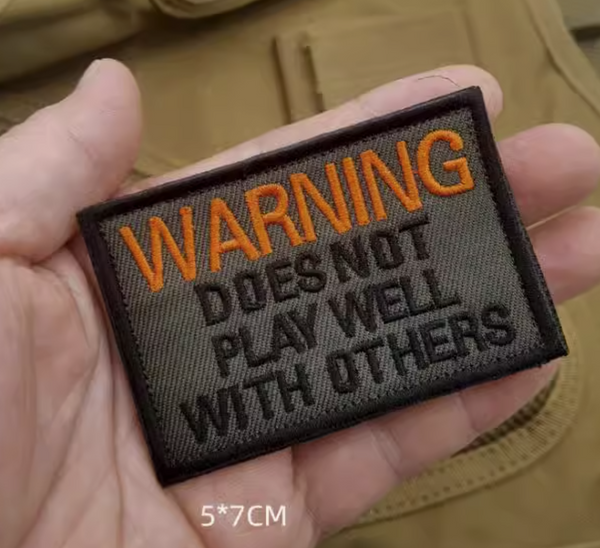 "Does Not Play Well With Others" Velcro Patch | ACM