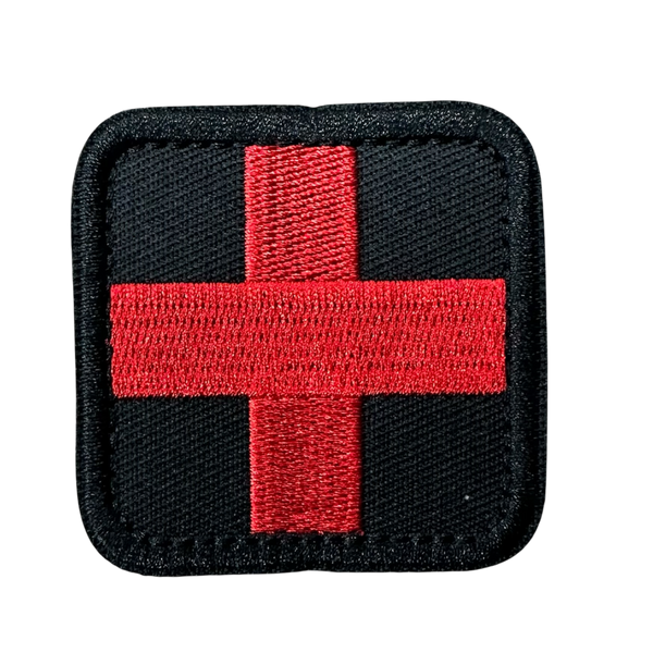 Medic Red Cross Velcro Patch - Black | ACM