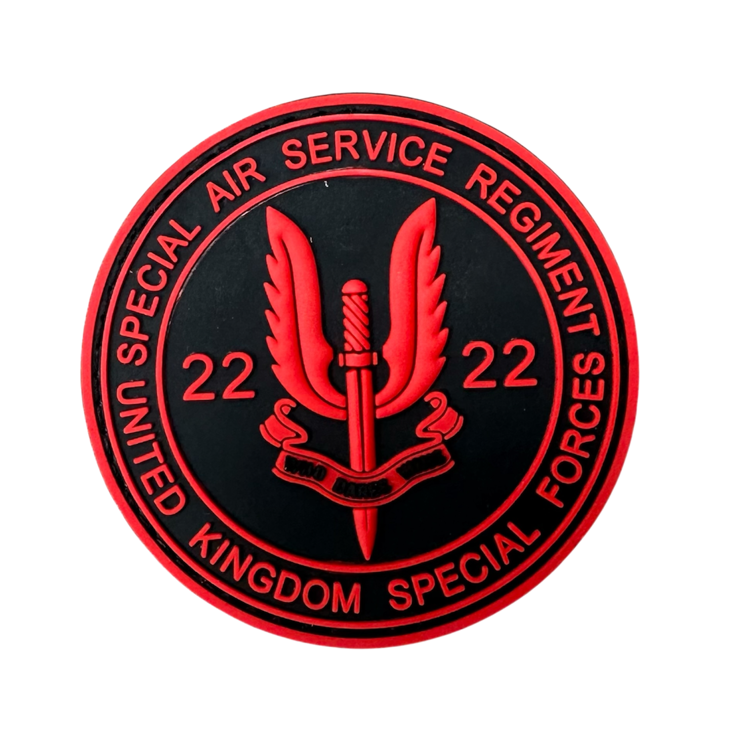 SAS Red PVC Velcro Patch | ACM