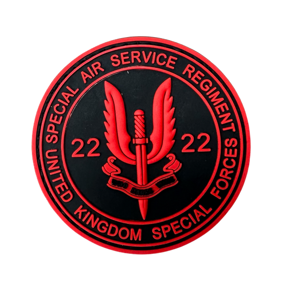 SAS Red PVC Velcro Patch | ACM