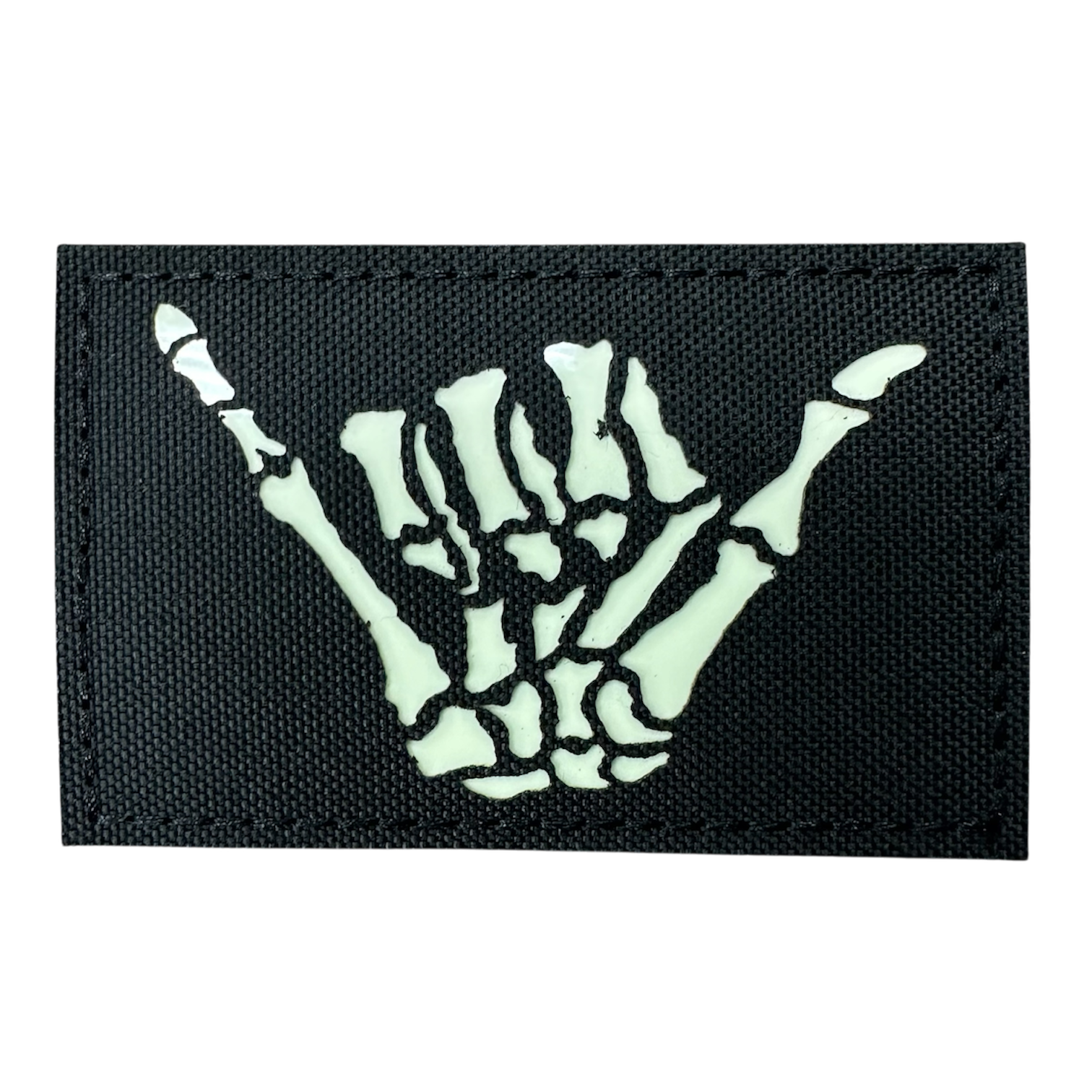 Shaka Skeleton Hand Velcro Patch - Glow in the Dark | ACM