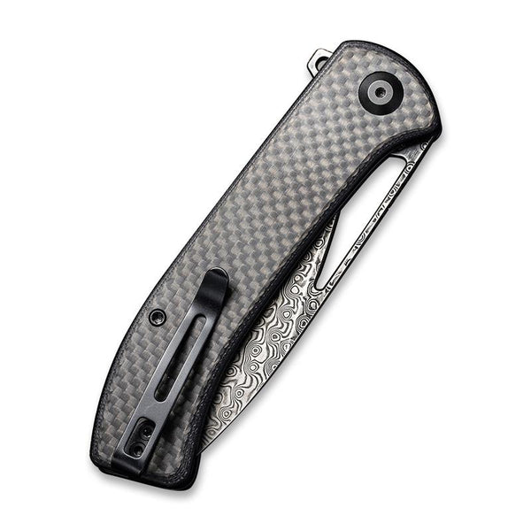 Civivi Riffle Folding Knife – Damascus Steel w/ Carbon Fiber Handle | Civivi Knives