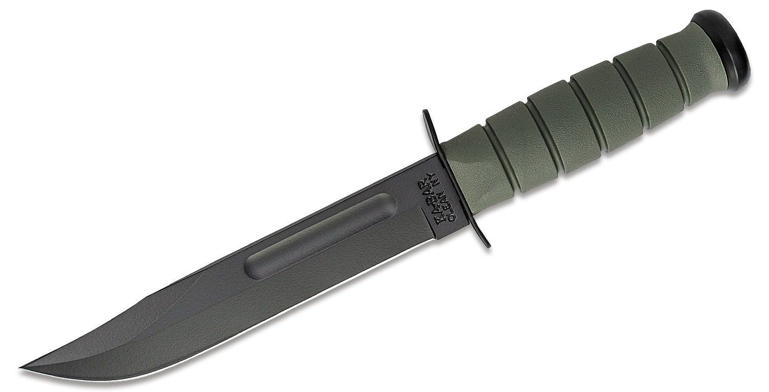 Ka-Bar 5011 Combat Knife w/ OD Green Handle & Hard Sheath | Ka-Bar