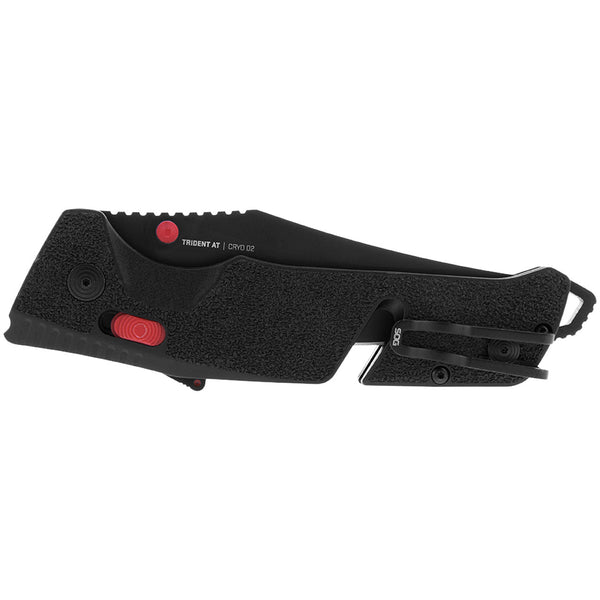 SOG Trident AT Assisted Folding Knife – Tanto Point Black & Red | SOG Knives