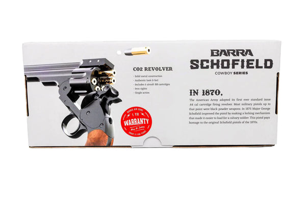 Barra Schofield 7” CO2 Airsoft Revolver – Gunmetal | Barra