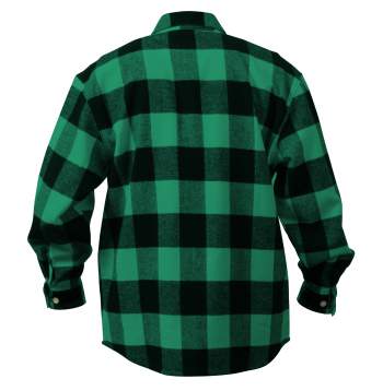 Extra Heavyweight Buffalo Plaid Flannel Shirt – Green Plaid | Rothco